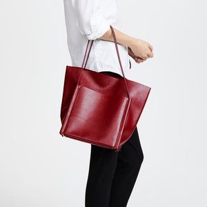 Building Block Pocket Tote (Wine)